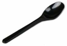 Plastikust kohvilusikad Arkolat, 12,5 cm, must, 50 tk