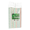 Joogikõrred Pap Star, paberist, triibuline, painduv, D6 mm x 22 cm, 100 tk