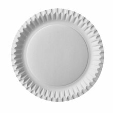 Ühekordne taldrik Papstar, D 23 cm, valge, 100 tk
