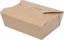 Ühekordne toidukarp Abcpak Lunch, helepruun, paber, 20 x 14 x 6,5 cm, 50 tk