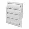 Ventilatsioonirest Europlast ND15Z, 190 x 190 mm, valge