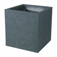 Lillepott EDA Kvadratai, tumehall, 43 cm