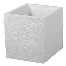 Lillepott EDA Graphit, valge, 39 x 39 x 43 cm