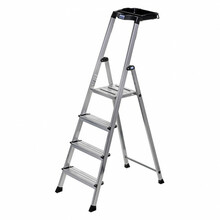 Kokkupandav redel Krause Secury 126528, 4 astet, alumiinium, 285 cm