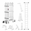 Kokkupandav redel Vevor 7-in-1, multifunktsionaalne, 3,6-4,2 m, 150 kg