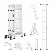 Kokkupandav redel Vevor 7-in-1, multifunktsionaalne, 3,6-4,2 m, 150 kg
