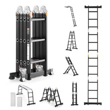 Mitmeotstarbeline redel Vevor 7-in-1, kokkupandav, platvormiga, alumiinium, 4,2 m, 150 kg