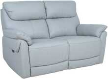 Diivan Home4You Bowen, 2-kohaline, 150 x 86 x 102 cm, elektrilise mehhanismiga, genuine leather, beež/hallikasbeež