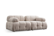 Diivan Hanah Home Petite 2, 95 x 75 x 190 cm, kahekohaline, kreemjas