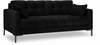Diivan Micadoni Home Mamaia Velvet, 152 x 92 x 75 cm, must, 2-kohaline