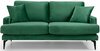 Kahekohaline diivan Kalune Design Papira, 175 x 90 x 88 cm, roheline