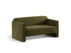 Diivan Micadoni Abby, 2-kohaline, 140 x 80 x 69 cm, roheline, velvet