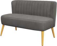 Kahekohaline diivan Homcom, 117 x 56,5 x 77 cm, tumehall, kuni 150 kg