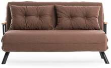 Kahekohaline diivanvoodi Hanah Home Sando, 50 x 133 x 45 cm, heledapruun