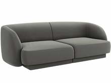 Diivan Micadoni Home Miley Velvet, 184 x 85 x 74 cm, hall, 2-kohaline