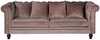 Kolmekohaline diivan Venture Design, 217 x 88 cm, samet, roosa