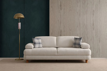 Diivanvoodi Hanah Home, 100 x 75 x 225 cm, kolmekohaline, kreemjas