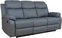 Diivan Home4you Rex, 186 x 81 x 103 cm, 3-kohaline, manuaalse mehhanismiga, tumehall