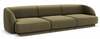 Diivan Micadoni Home Miley Velvet, 259 x 85 x 74 cm, roheline