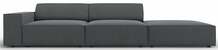 Diivan Micadoni Home Jodie Structured, 262 x 102 x 70 cm, 3-kohaline, parem, tumehall
