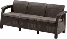 Kolmekohaline aiadiivan Keter Corfu Love Seat Max, 182 x 70 x 79 cm, pruun