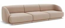 Diivan Micadoni Home Miley Velvet, 259 x 85 x 74 cm, roosa