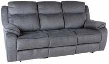 Diivan Home4you Gentry 3-kohaline, 213 x 98 x 105 cm, hall, manuaalse mehhanismiga
