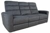 Diivan Home4you Gaston 3, 206 x 85 x 104 cm, 3-kohaline, elektriline recliner, hall samet