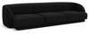 Diivan Micadoni Home Miley Velvet, must, 259 x 85 x 74 cm