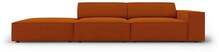 Diivan Micadoni Home Jodie Structured, 262 x 102 x 70 cm, 3-kohaline, vasakpoolne, oranž