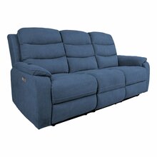 Diivan-recliner Home4You Mimi, 208 x 93 x 102 cm, 3-kohaline, sinine