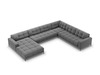 Nurgadiivan Micadoni Mamaia Velvet, 327 x 256 x 75 cm, helehall, parem