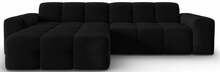 Nurgadiivan Micadoni Home Kendal, Velvet 4 kohta, 256 x 173 x 79 cm, must, vasak