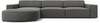 Nurgadiivan Micadoni Home Jodie, 284 x 166 x 70 cm, Rounded 4 Seats, vasakpoolne, helehall