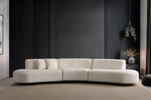 Nurgadiivan Hanah Home Pars, 100 x 70 x 390 cm, kreemjas