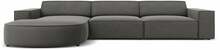 Nurgadiivan Micadoni Home Jodie, 284 x 166 x 70 cm, Rounded 4 Seats, vasakpoolne, helehall