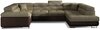 Nurgadiivan Eltap Letto Berlin 03, 202 x 340 x 90 cm, parem, helepruun/tumepruun