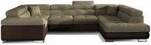 Nurgadiivan Eltap Letto Berlin 03, 202 x 340 x 90 cm, parem, helepruun/tumepruun