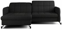 Nurgadiivan Eltap Lorelle Inari 100, 160 x 225 x 105 cm, must, vasakpoolne, voodipesukastiga