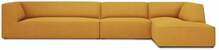 Nurgadiivan Micadoni Home Ruby, 366 x 180 x 69 cm, 5-kohaline, kollane, parem