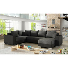 Nurgadiivan Eltap Marco, Sawana 05, Soft 11, 210 x 312 x 92 cm, must/tumehall, parem, voodipesukastiga