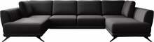 Nurgadiivan Eltap Larco, Vero 10, 191 x 362 x 90 cm, must, voodipesukastiga