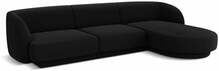 Nurgadiivan Micadoni Home Miley Velvet, 259 x 155 x 74 cm, must, parem