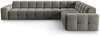 Nurgadiivan Micadoni Home Kendal, Velvet 6 Seats, 332 x 231 x 79 cm, parem, tumehall