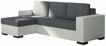 Nurgadiivan Eltap Newark, Sawana 05, Soft 17, 150 x 237 x 90 cm, valge/tumehall, voodipesukastiga