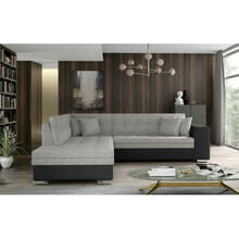 Nurgadiivan Eltap Pieretta Berlin 01, 205 x 260 x 80 cm, vasakpoolne, must/hall