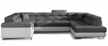 Nurgadiivan Eltap Letto, Sawana 05, Soft 17, 202 x 340 x 90 cm, valge/tumehall, parem, voodipesukastiga