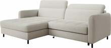 Nurgadiivan Eltap Gomsi Royal 01, 160 x 228 x 100 cm, valge, vasakpoolne, pesukastiga