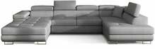 Nurgadiivan Eltap Rodrigo Cover 87, parem, 202 x 345 x 90 cm, hall/helehall, voodipesukastiga