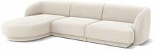 Nurgadiivan Micadoni Home Miley Velvet, 259 x 155 x 74 cm, helepruun, vasak